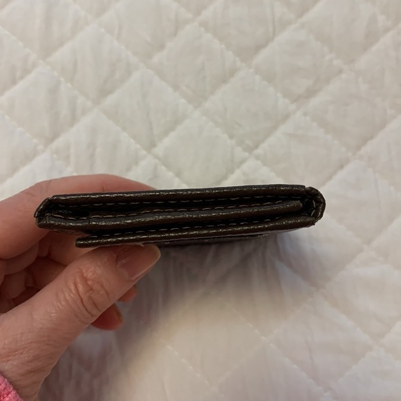 John DEERE brown leather wallet tri-fold five card slots two bill slots OS - Picture 7 of 12